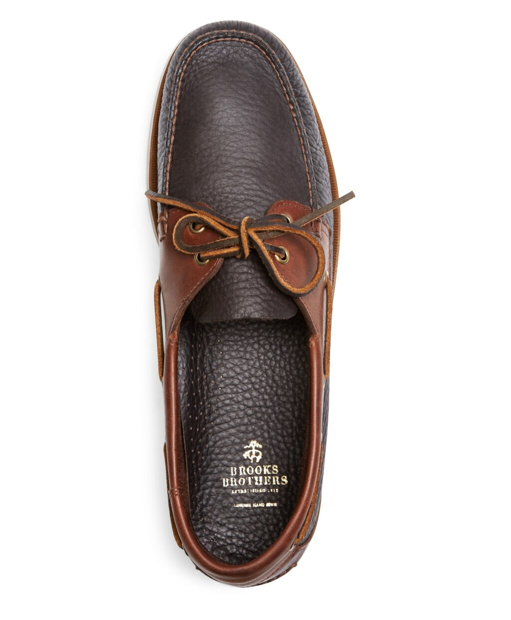 Brooks Brothers Men Contrasting Leather Boat Shoes