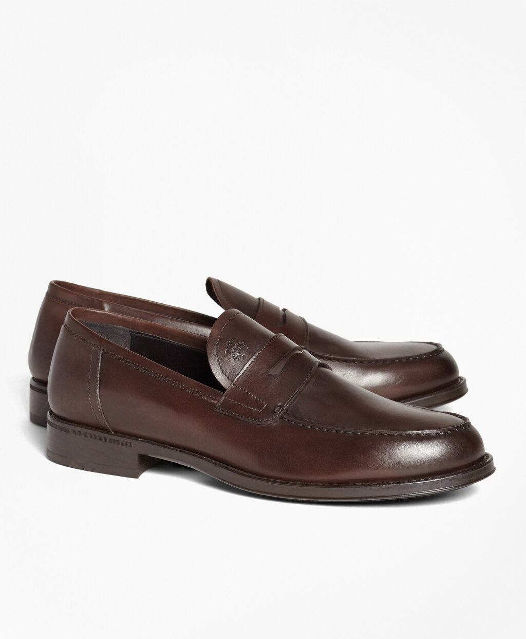 Brooks Brothers Men 1818 Footwear Rubber-Sole Leather Penny Loafers
