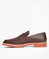 Brooks Brothers Men Textured Leather Penny Loafer