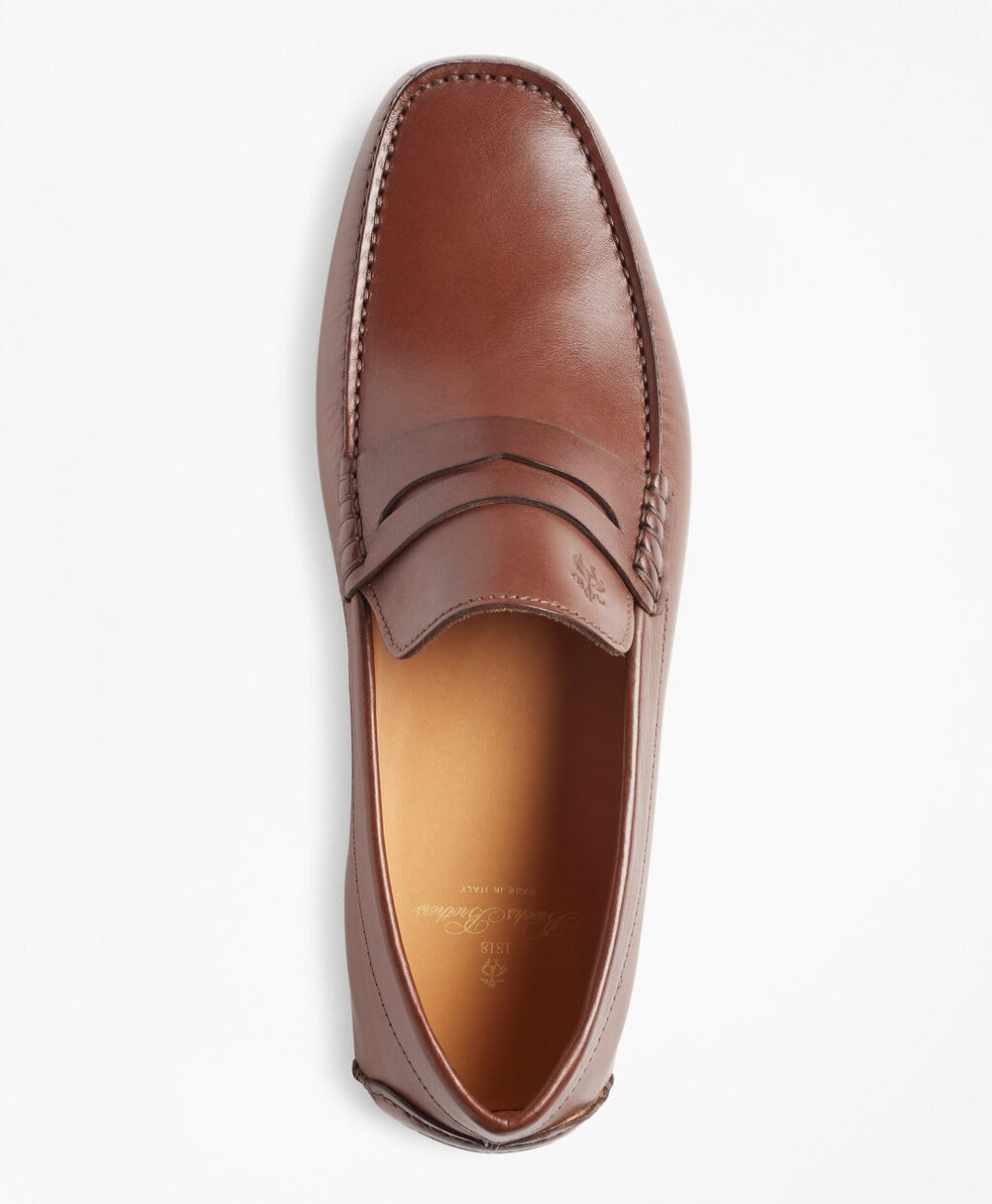 Brooks Brothers Men Leather Driving Moccasins