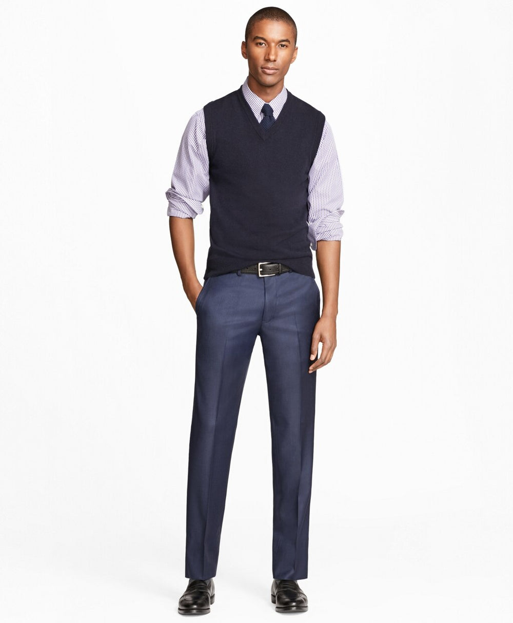 Brooks Brothers Men Milano Fit Stretch Wool Trousers