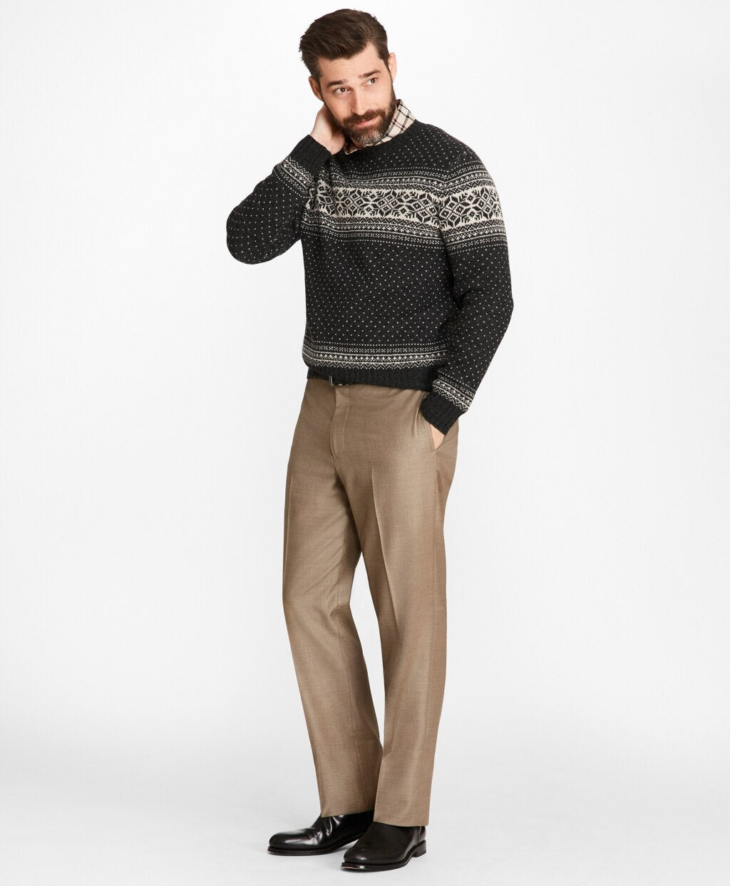 Brooks Brothers Men Madison Fit Stretch Wool Trousers