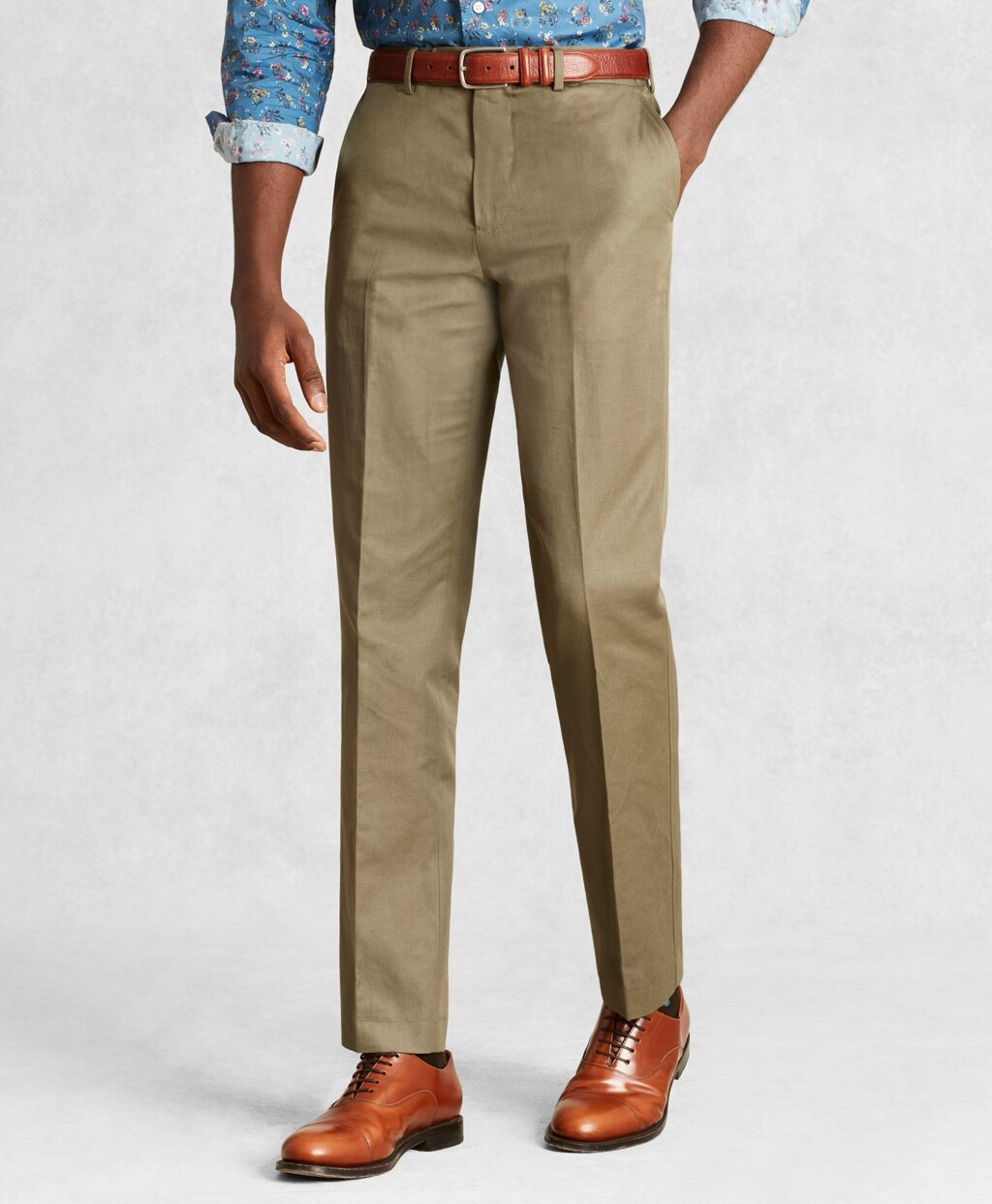 Brooks Brothers Men Golden Fleece® Cotton Linen Chino Trousers