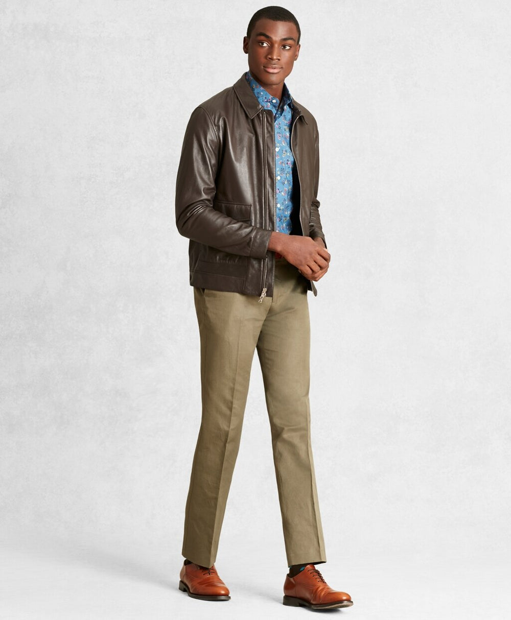 Brooks Brothers Men Golden Fleece® Cotton Linen Chino Trousers