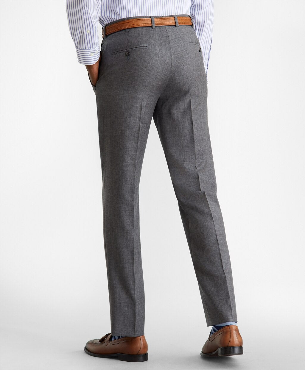 Brooks Brothers Men Milano Fit Wool Trousers