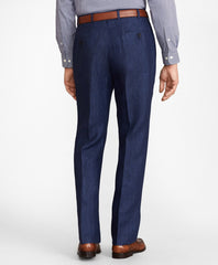 Brooks Brothers Men Madison Fit Herringbone Linen Trousers