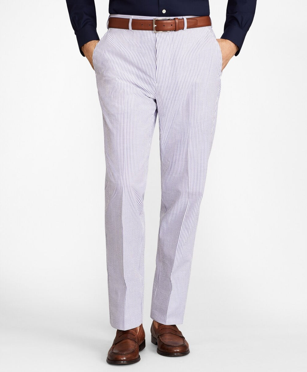 Brooks Brothers Men Madison Fit Stripe Seersucker Trousers