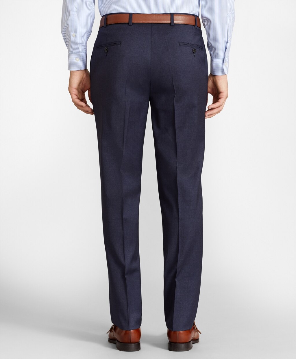 Brooks Brothers Men BrooksFlex™ Regent-Fit Wool Trousers, Unfinished Hem