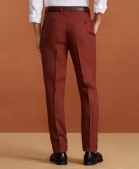 Brooks Brothers Men Golden Fleece® Linen Pleated Chino Trousers