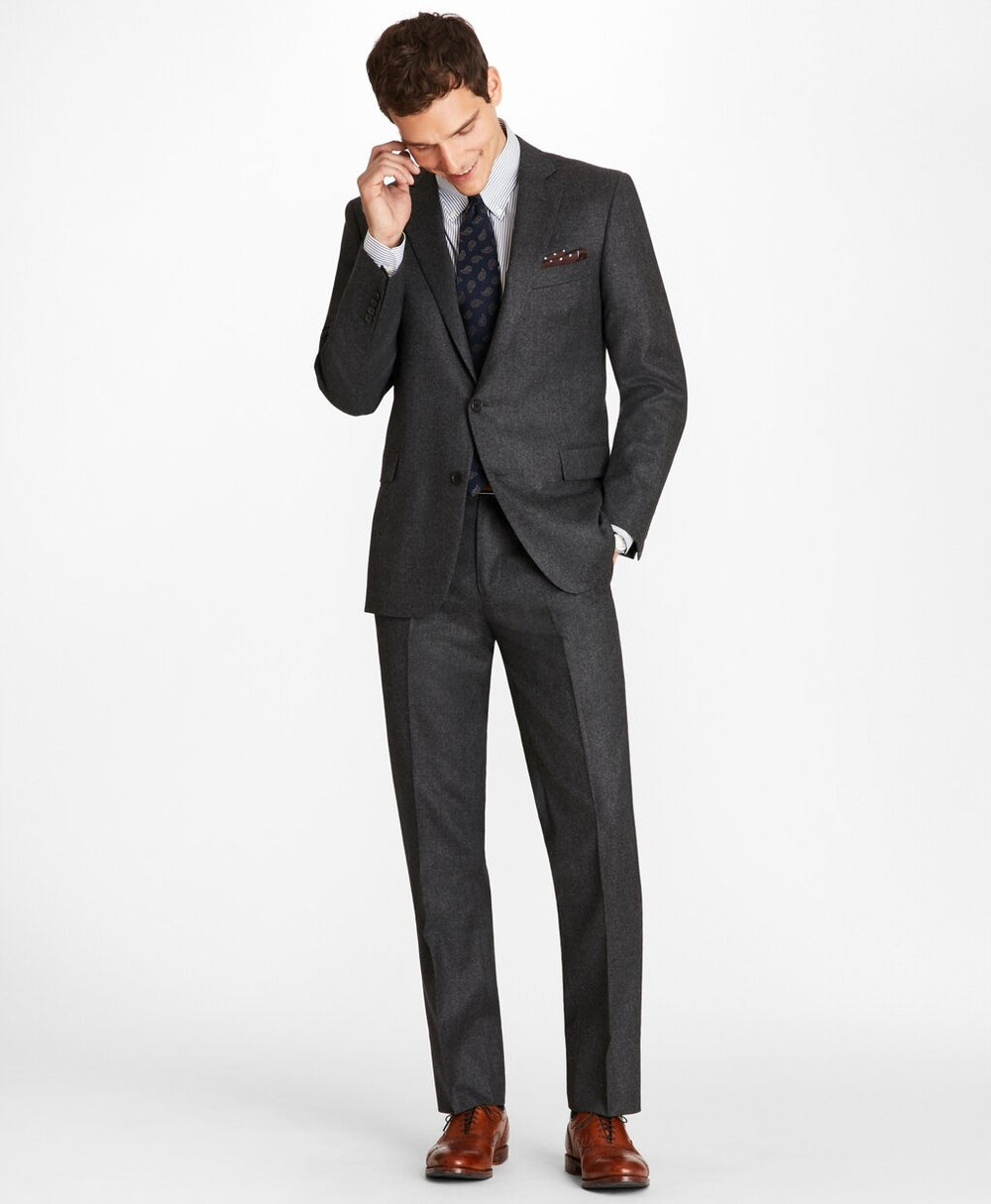 Brooks Brothers Men Regent Fit Stretch Flannel 1818 Suit