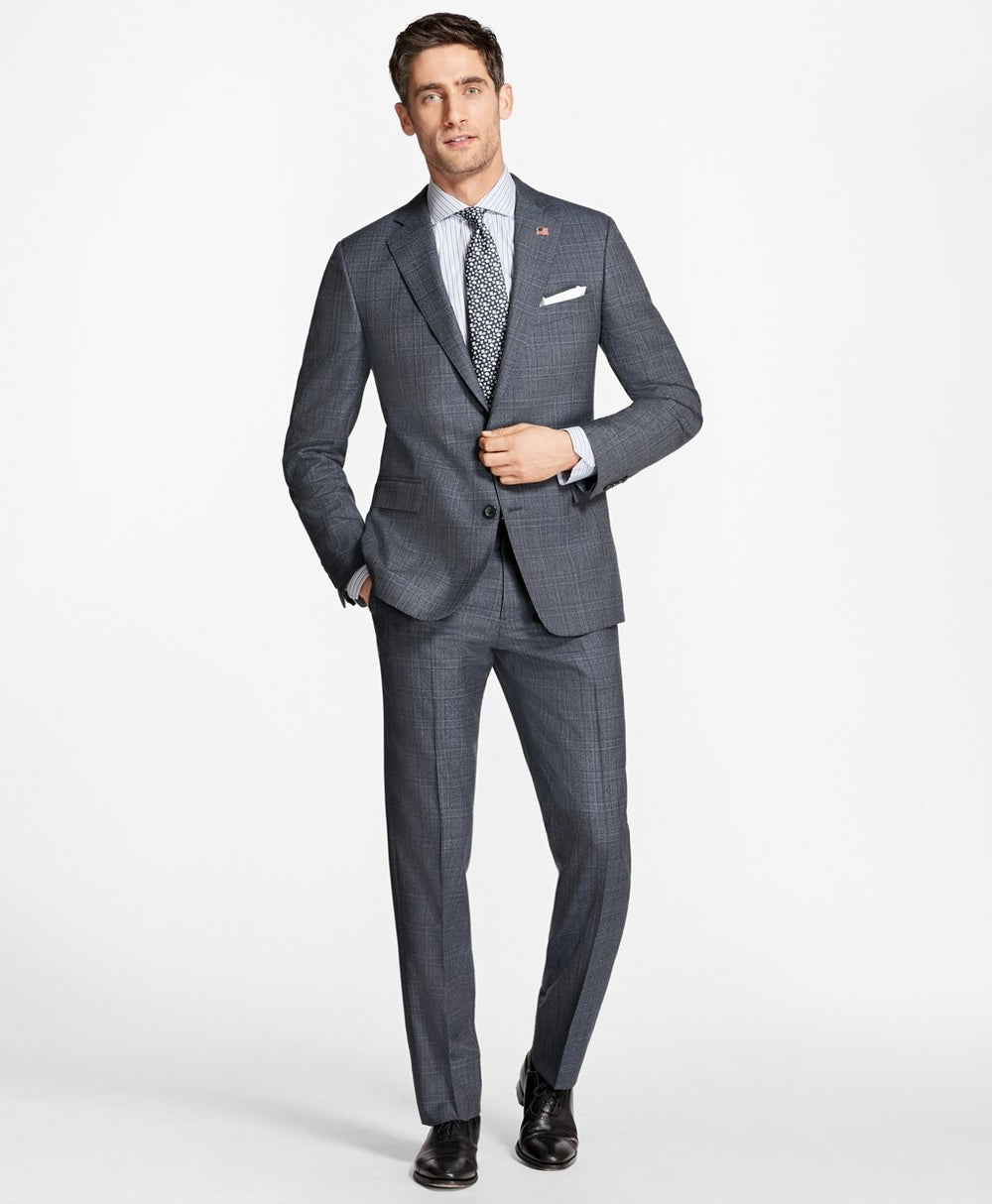 Brooks Brothers Men Regent Fit Plaid 1818 Suit