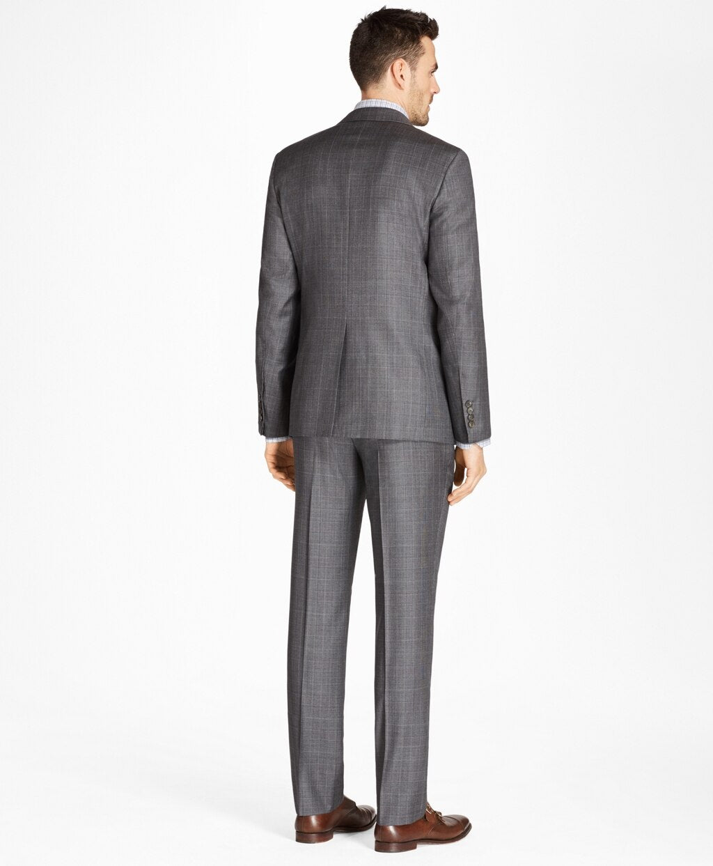 Brooks Brothers Men Regent Fit Plaid 1818 Suit