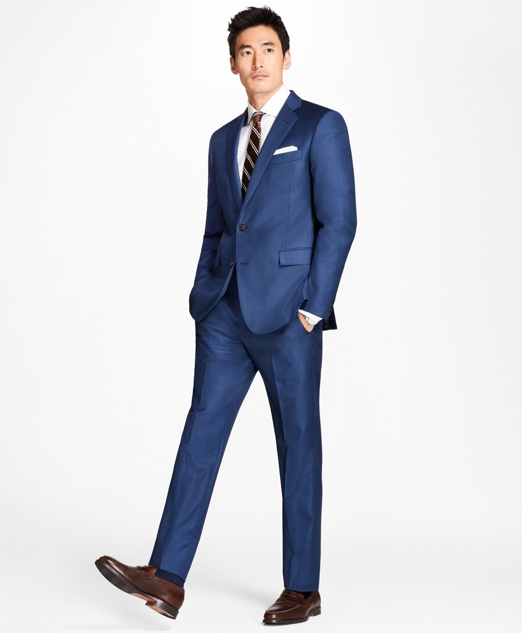 Brooks Brothers Men Regent Fit Sharkskin 1818 Suit