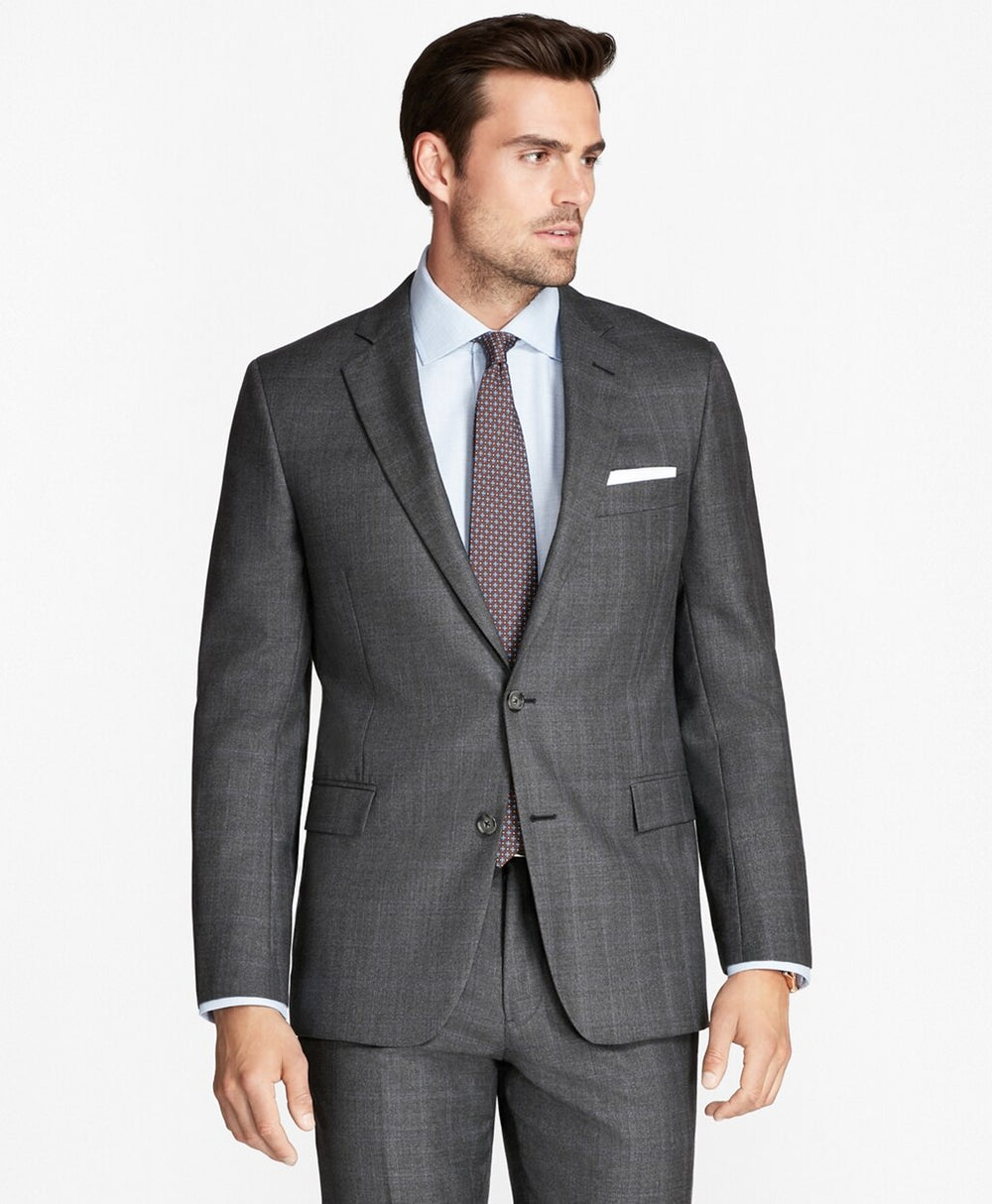 Brooks Brothers Men Regent Fit Open Plaid 1818 Suit
