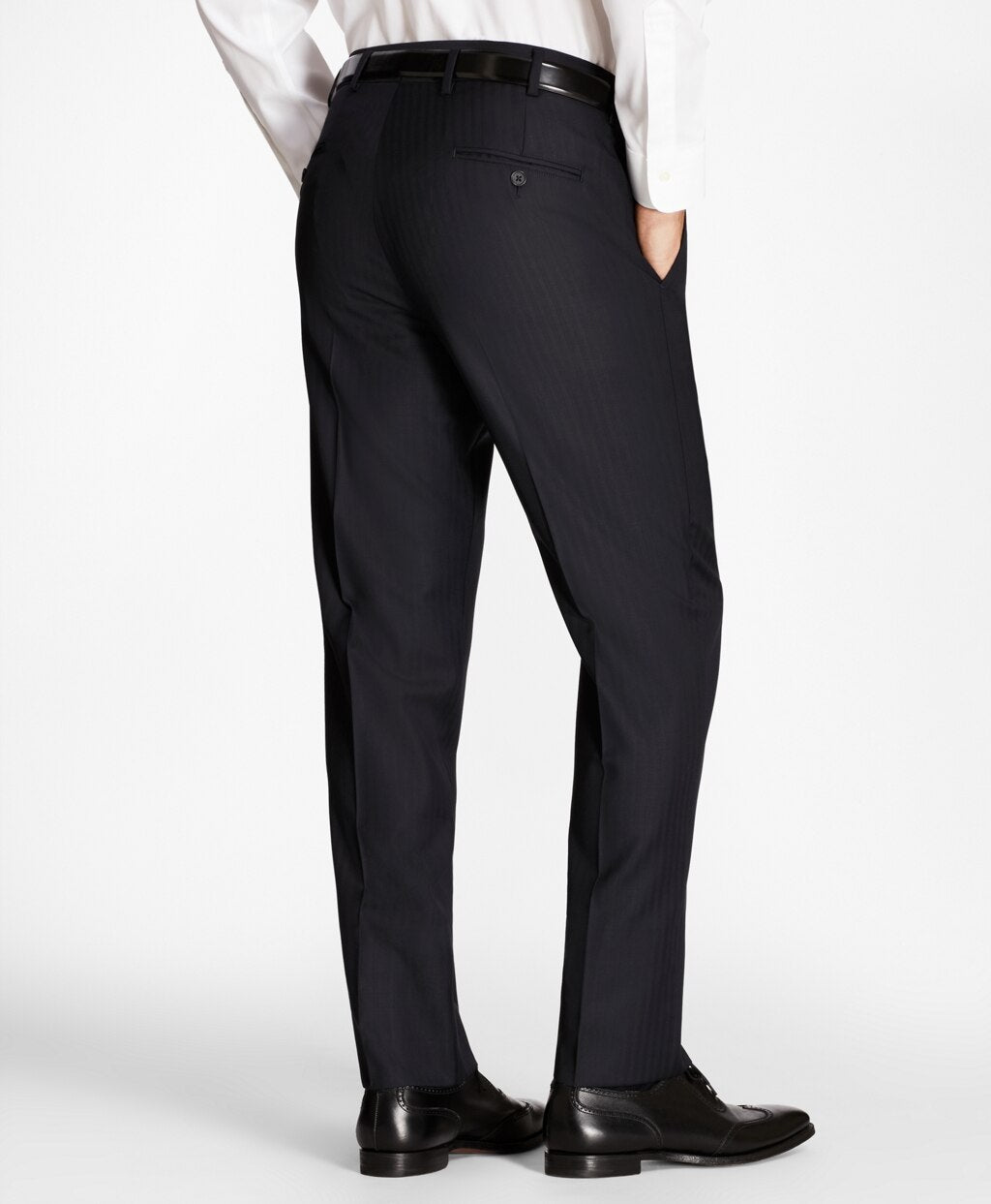 Brooks Brothers Men Regent Fit Blue Herringbone 1818 Suit