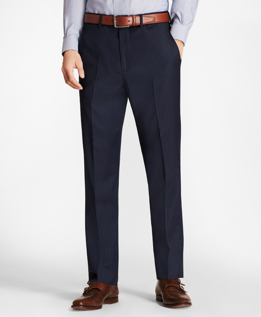 Brooks Brothers Men Regent Fit Saxxon™ Wool Bead Stripe 1818 Suit