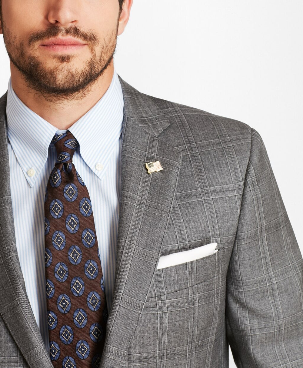 Brooks Brothers Men Regent Fit Plaid 1818 Suit