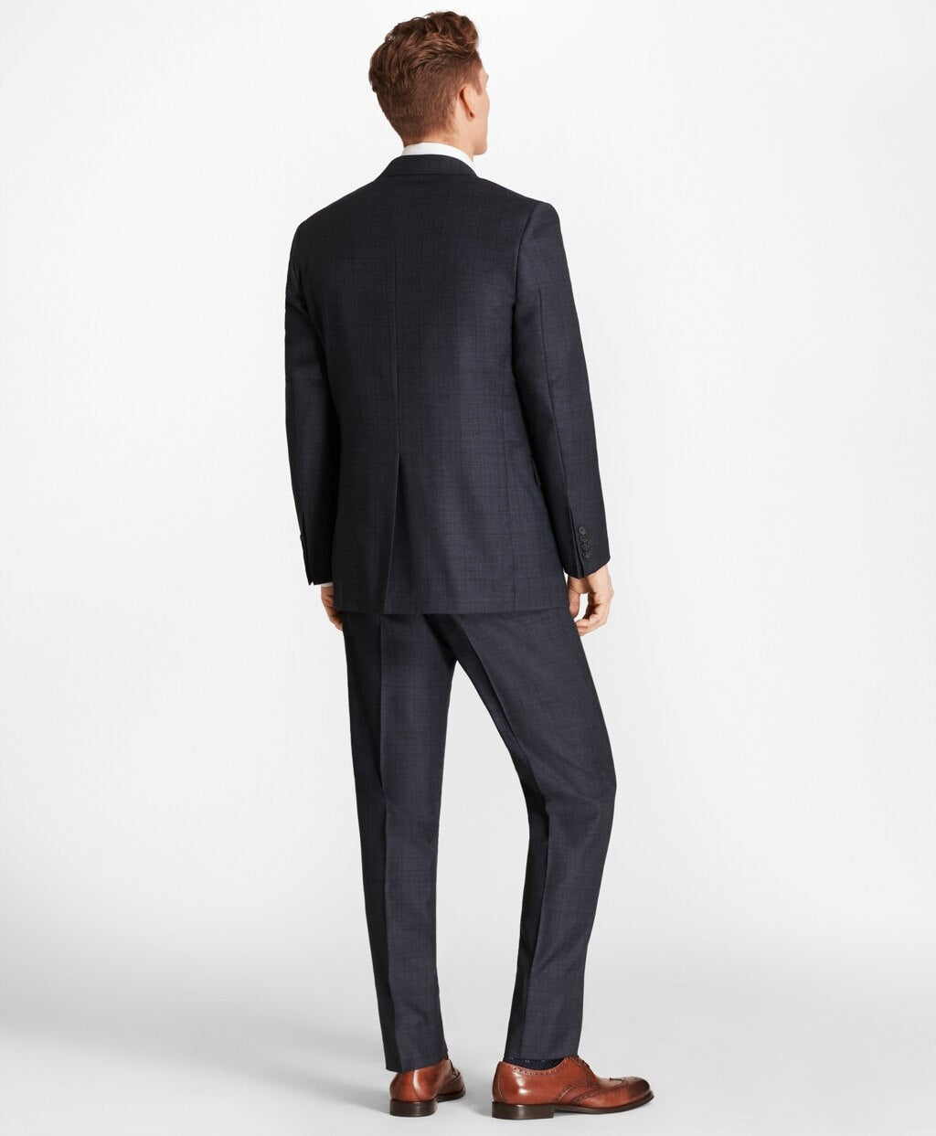 Brooks Brothers Men Regent Fit Open Plaid 1818 Suit