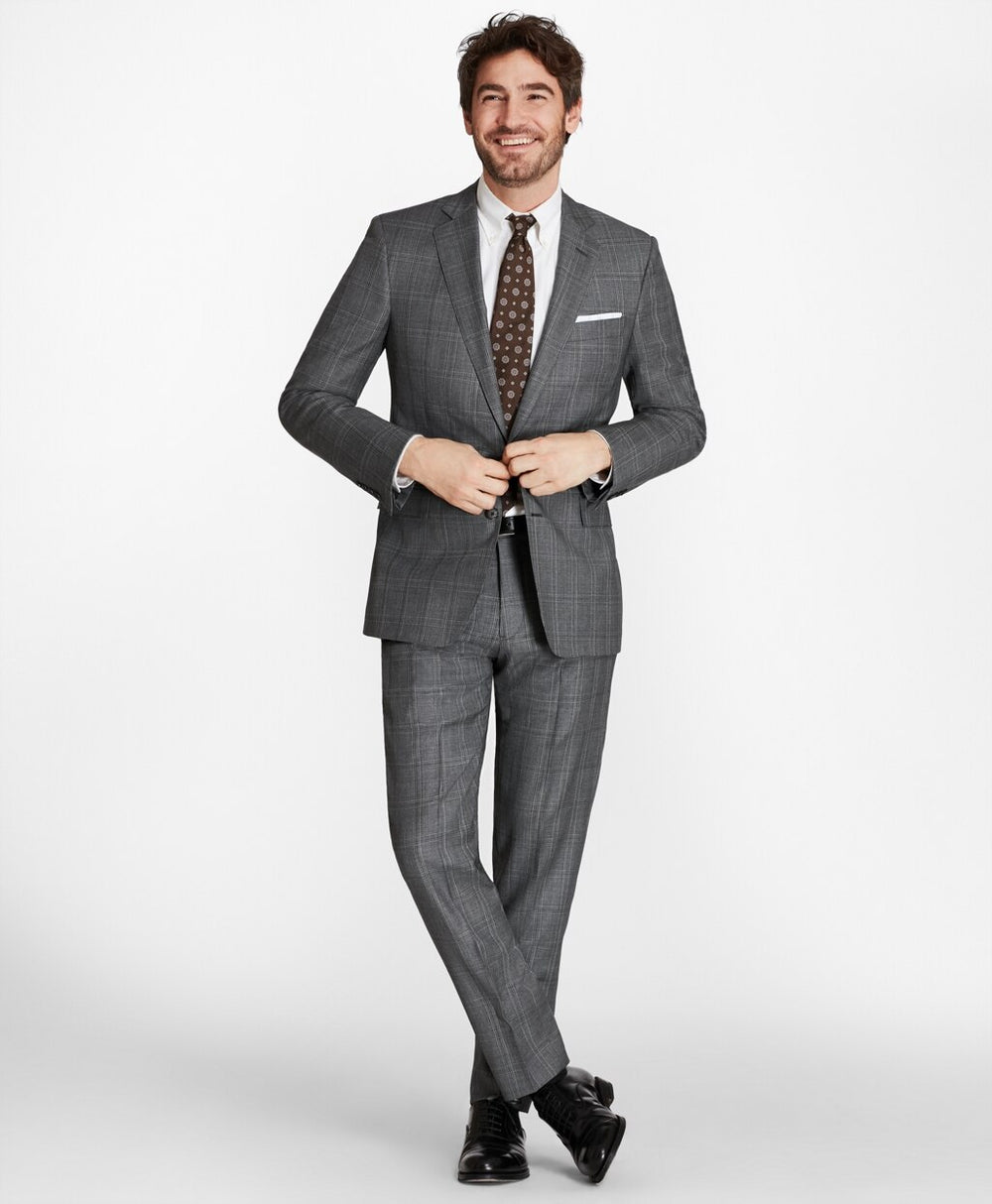 Brooks Brothers Men Regent Fit Plaid 1818 Suit