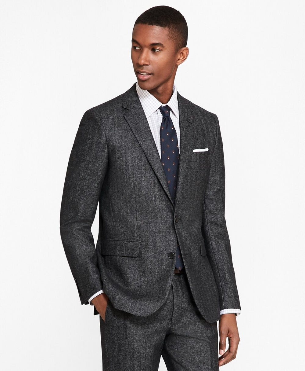 Brooks Brothers Men Milano Fit Herringbone 1818 Suit