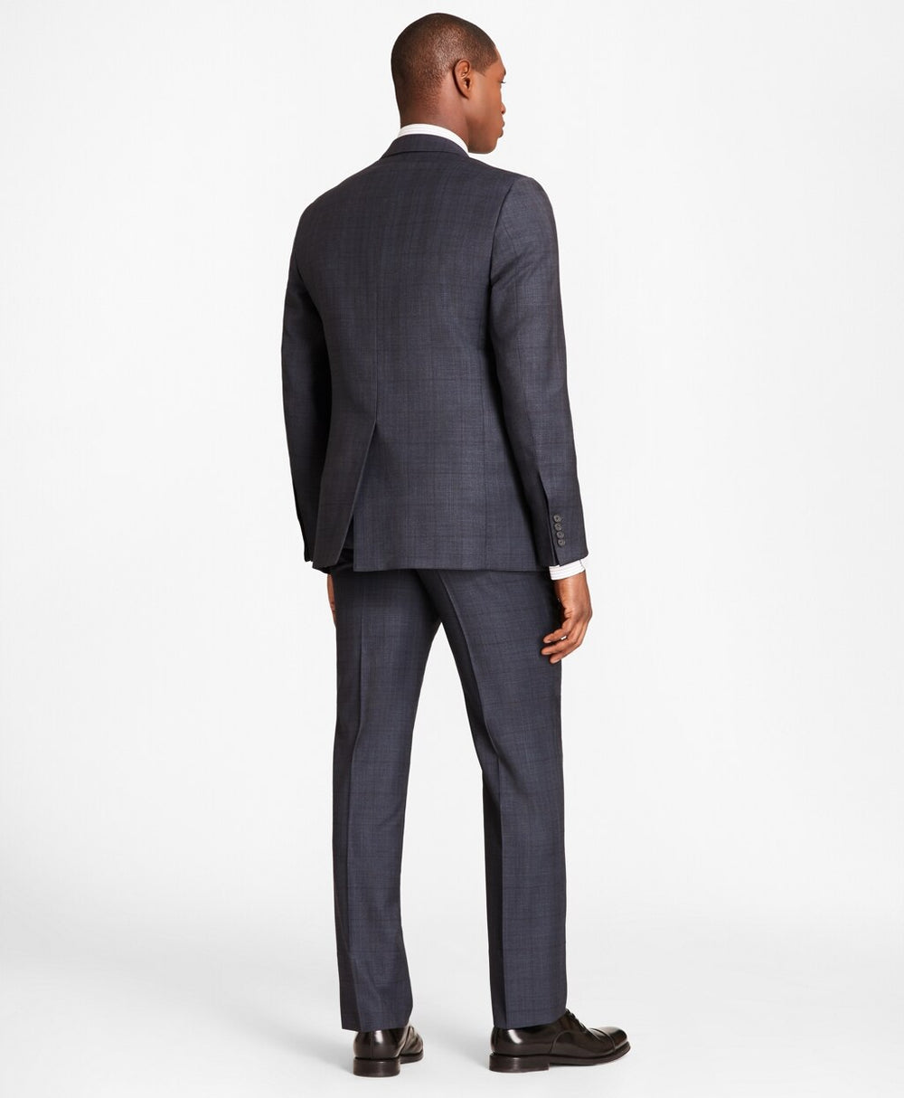 Brooks Brothers Men Regent Fit Saxxon™ Wool Blue Plaid 1818 Suit