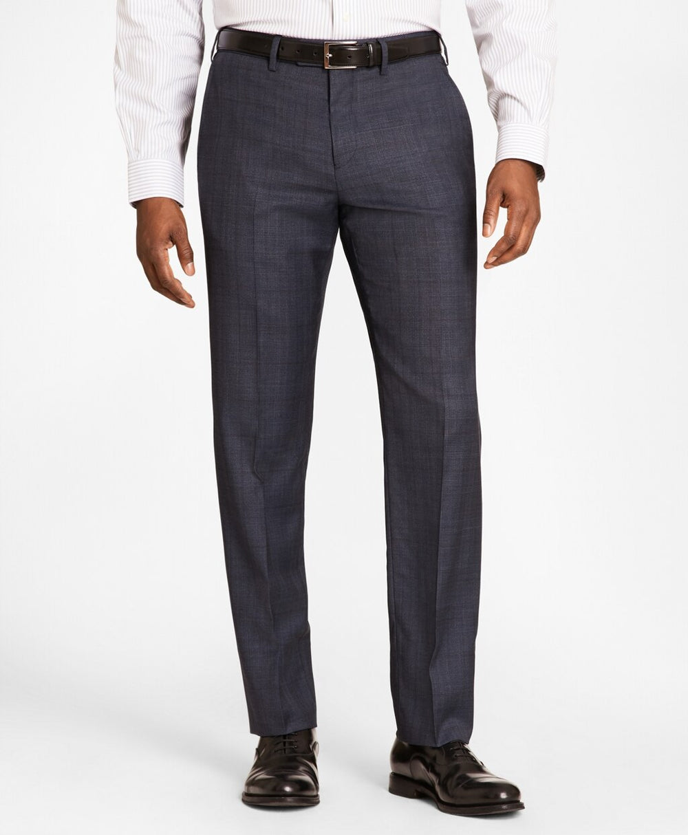 Brooks Brothers Men Regent Fit Saxxon™ Wool Blue Plaid 1818 Suit