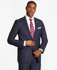 Brooks Brothers Men Regent Fit Blue Windowpane 1818 Suit