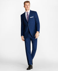 Brooks Brothers Men Regent Fit Saxxon™ Wool Three-Button Plaid 1818 Suit