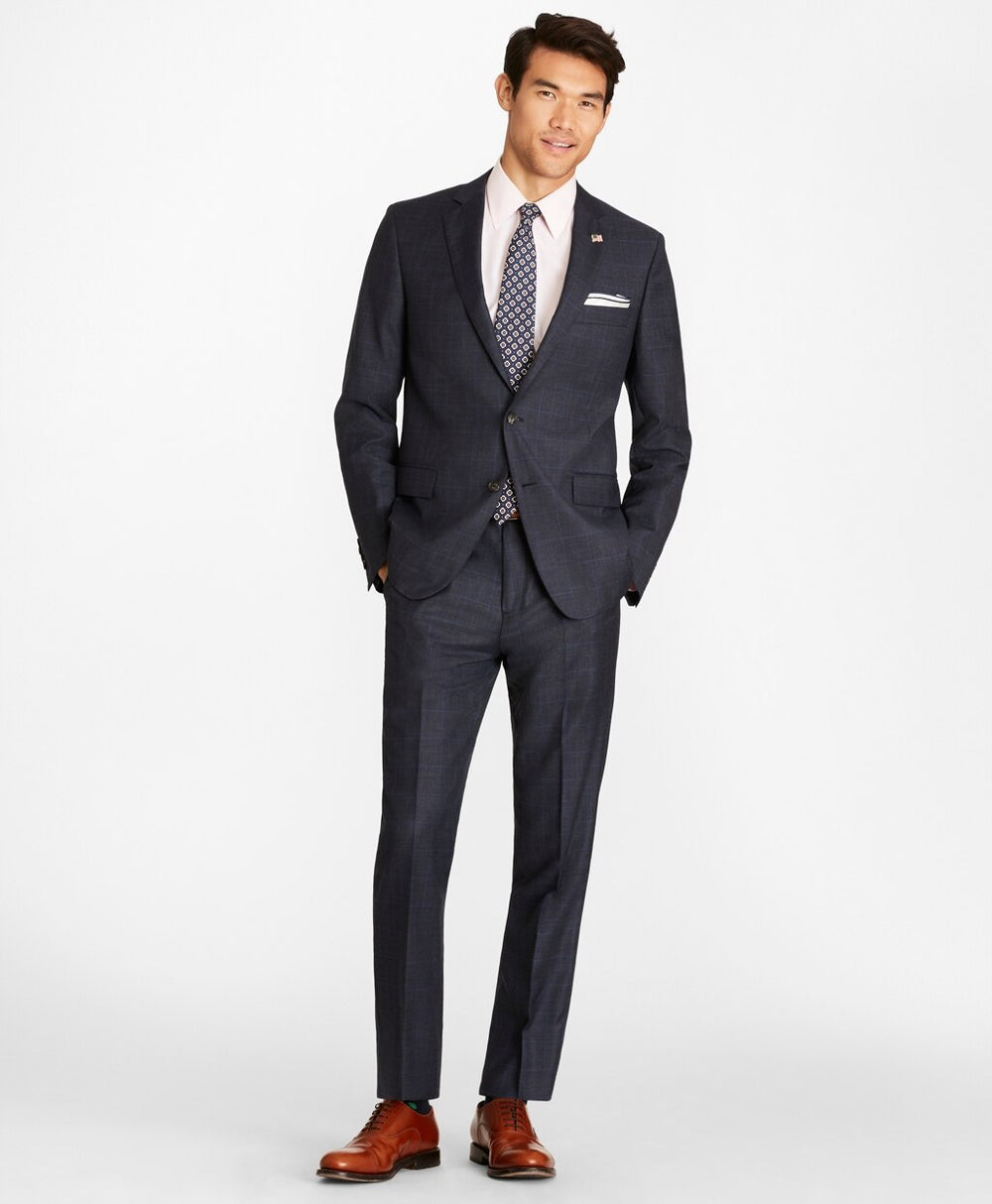 Brooks Brothers Men Regent Fit Plaid 1818 Suit