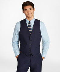 Brooks Brothers Men Regent Fit Check Three-Piece 1818 Suit