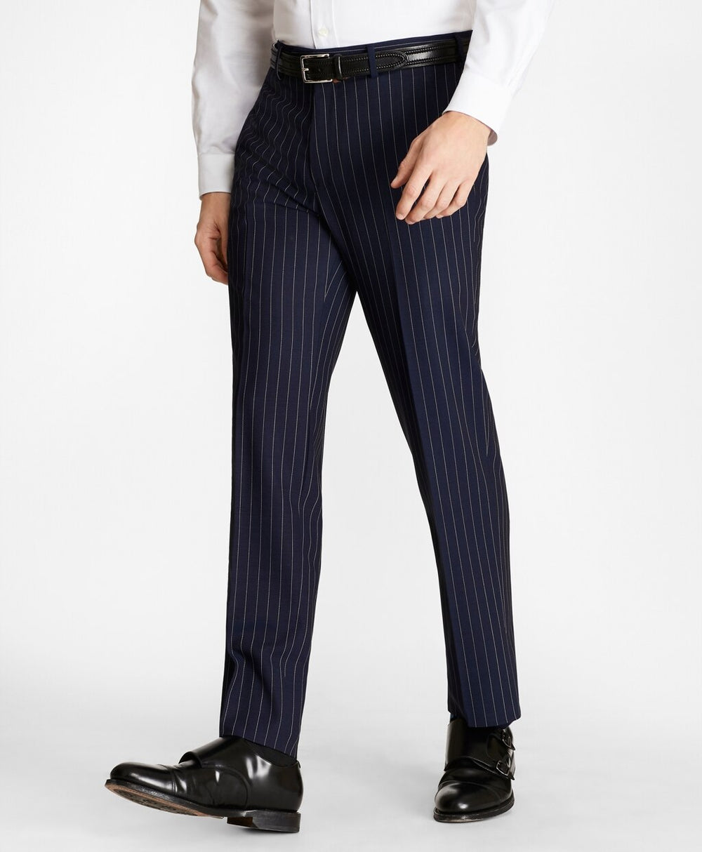 Brooks Brothers Men Regent Fit Double-Breasted Pinstripe 1818 Suit