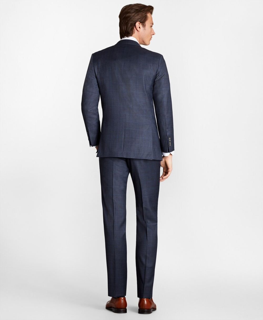 Brooks Brothers Men Milano Fit Plaid 1818 Suit