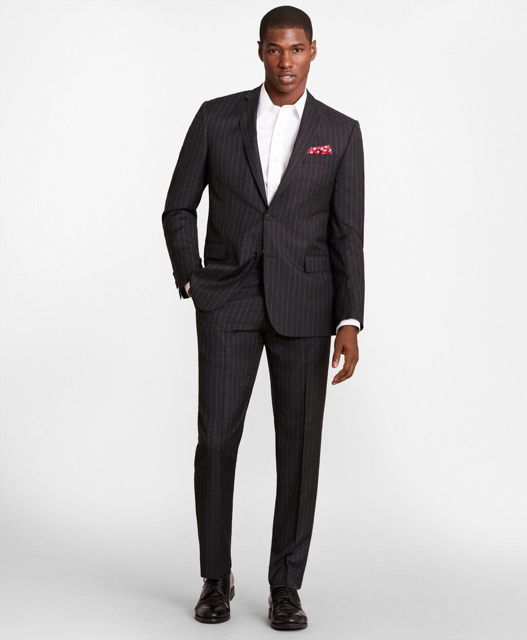 Brooks Brothers Men BrooksGate™ Regent-Fit Striped Wool Twill Suit Jacket