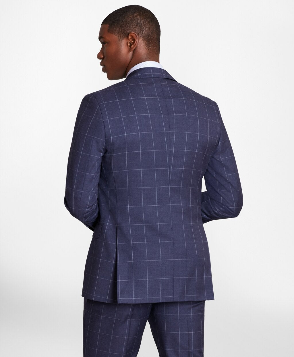 Brooks Brothers Men BrooksGate™ Regent-Fit Windowpane Wool Twill Suit Jacket