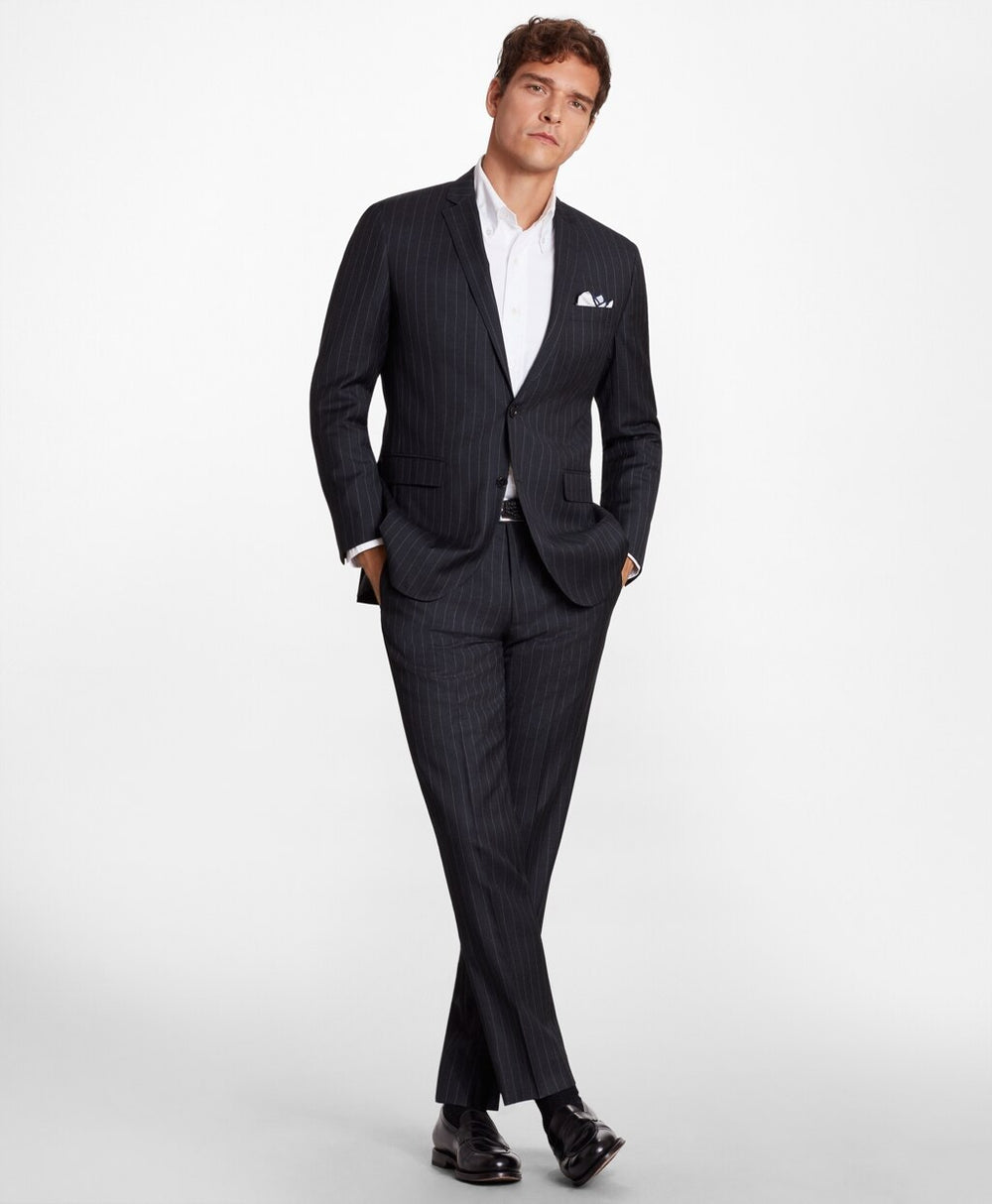 Brooks Brothers Men BrooksGate™ Milano-Fit Striped Wool Twill Suit Jacket