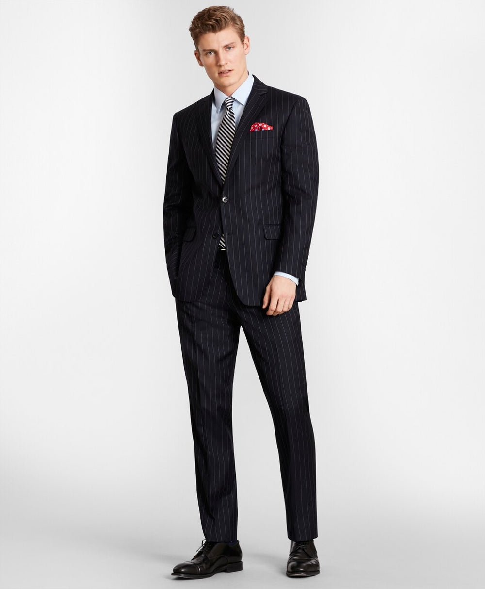 Brooks Brothers Men BrooksGate™ Milano-Fit Bead-Stripe Twill Suit Jacket