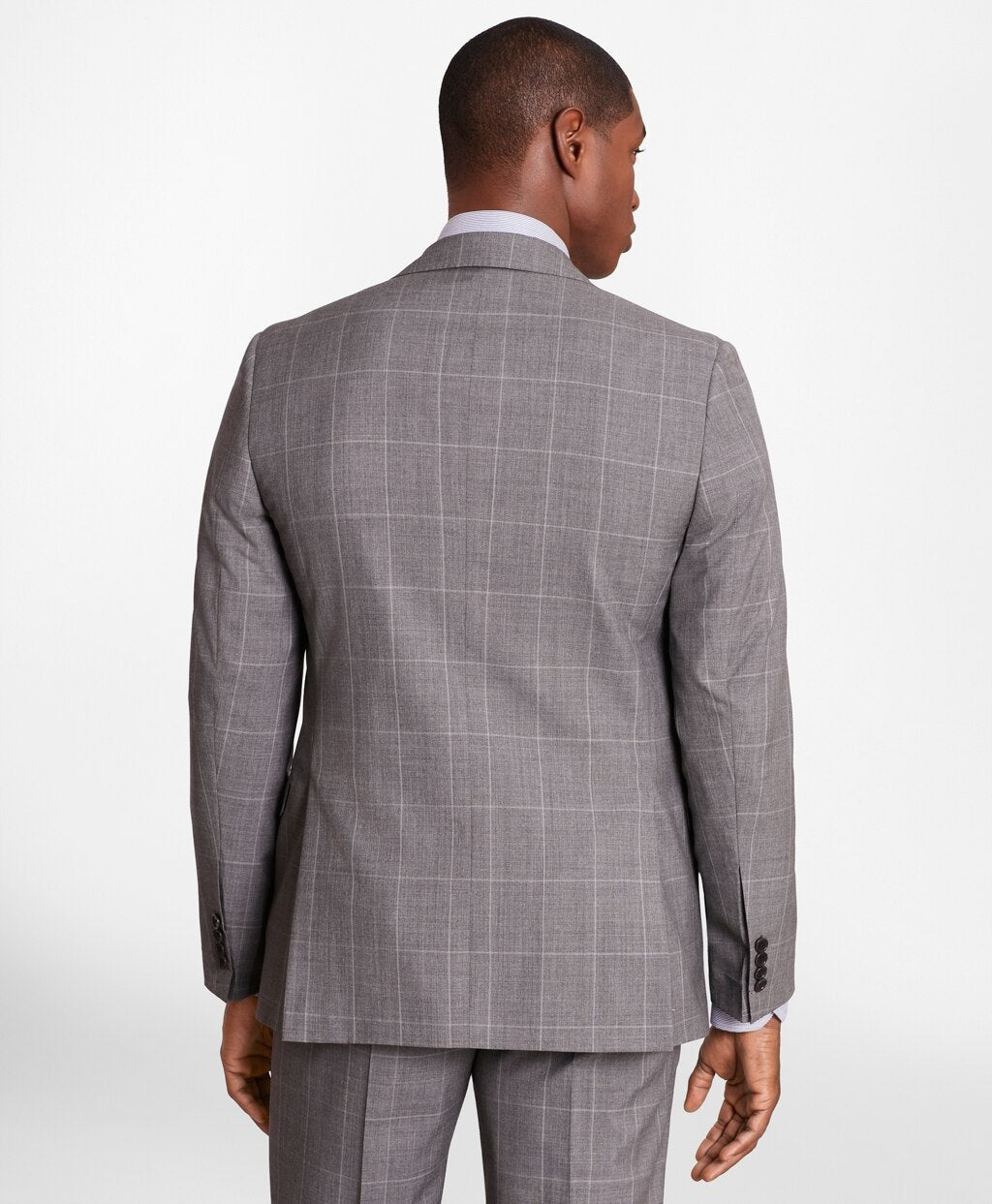 Brooks Brothers Men BrooksGate™ Regent-Fit Windowpane Wool Suit Jacket