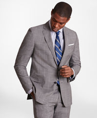 Brooks Brothers Men BrooksGate™ Regent-Fit Windowpane Wool Suit Jacket