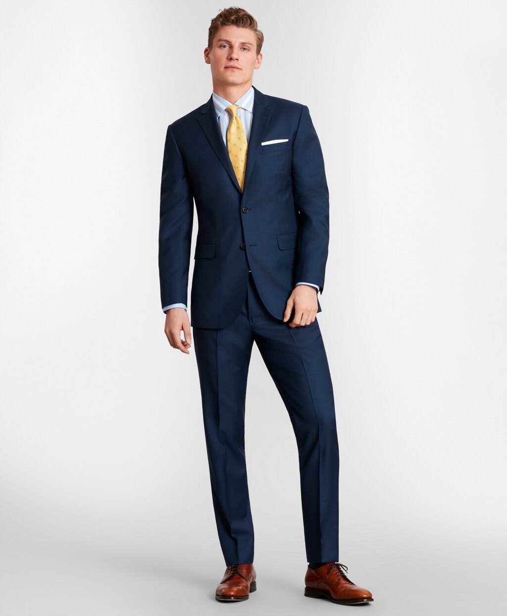 Brooks Brothers Men BrooksGate™ Milano-Fit Wool Twill Suit Pants