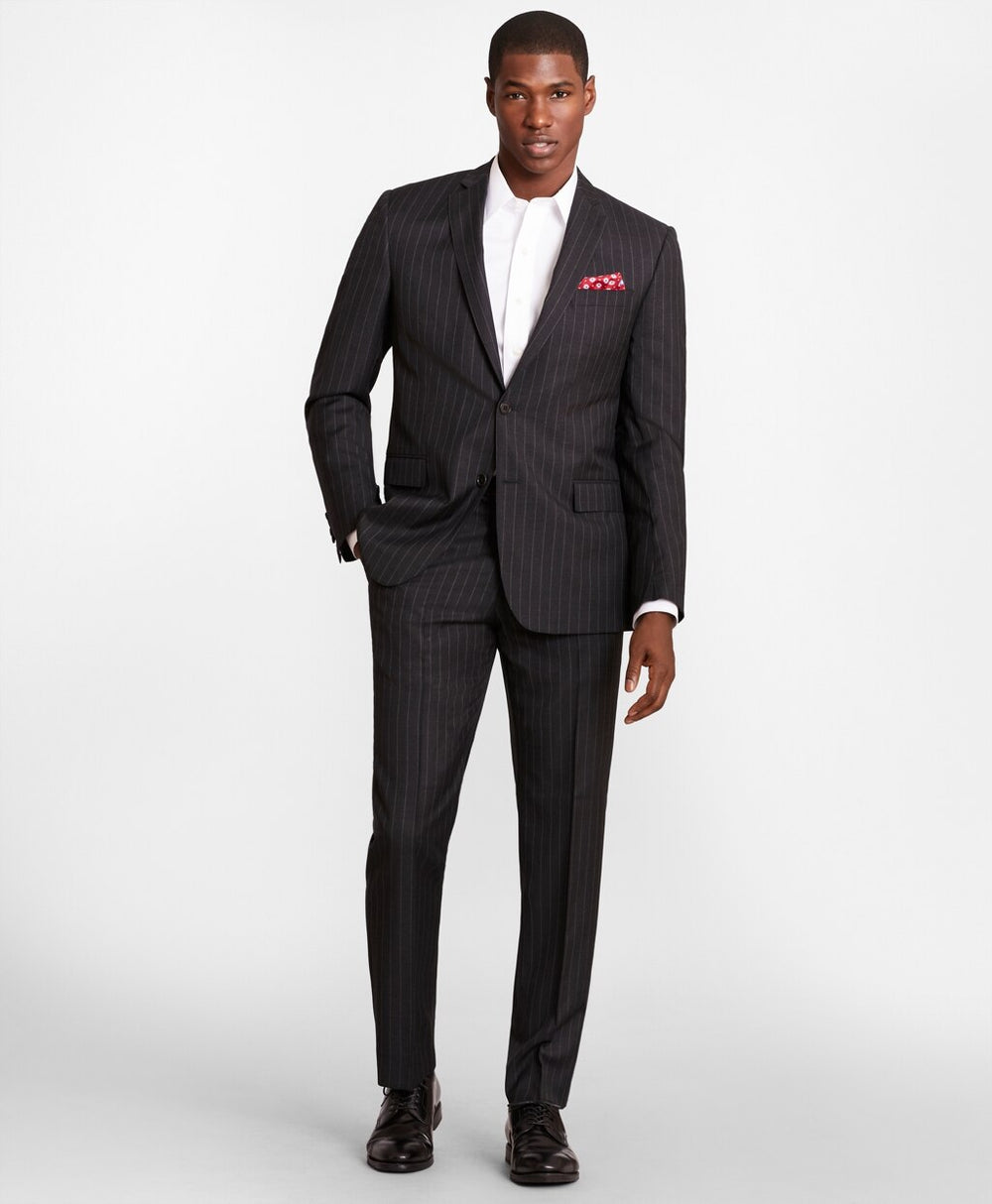 Brooks Brothers Men BrooksGate™ Regent-Fit Striped Wool Twill Suit Pants