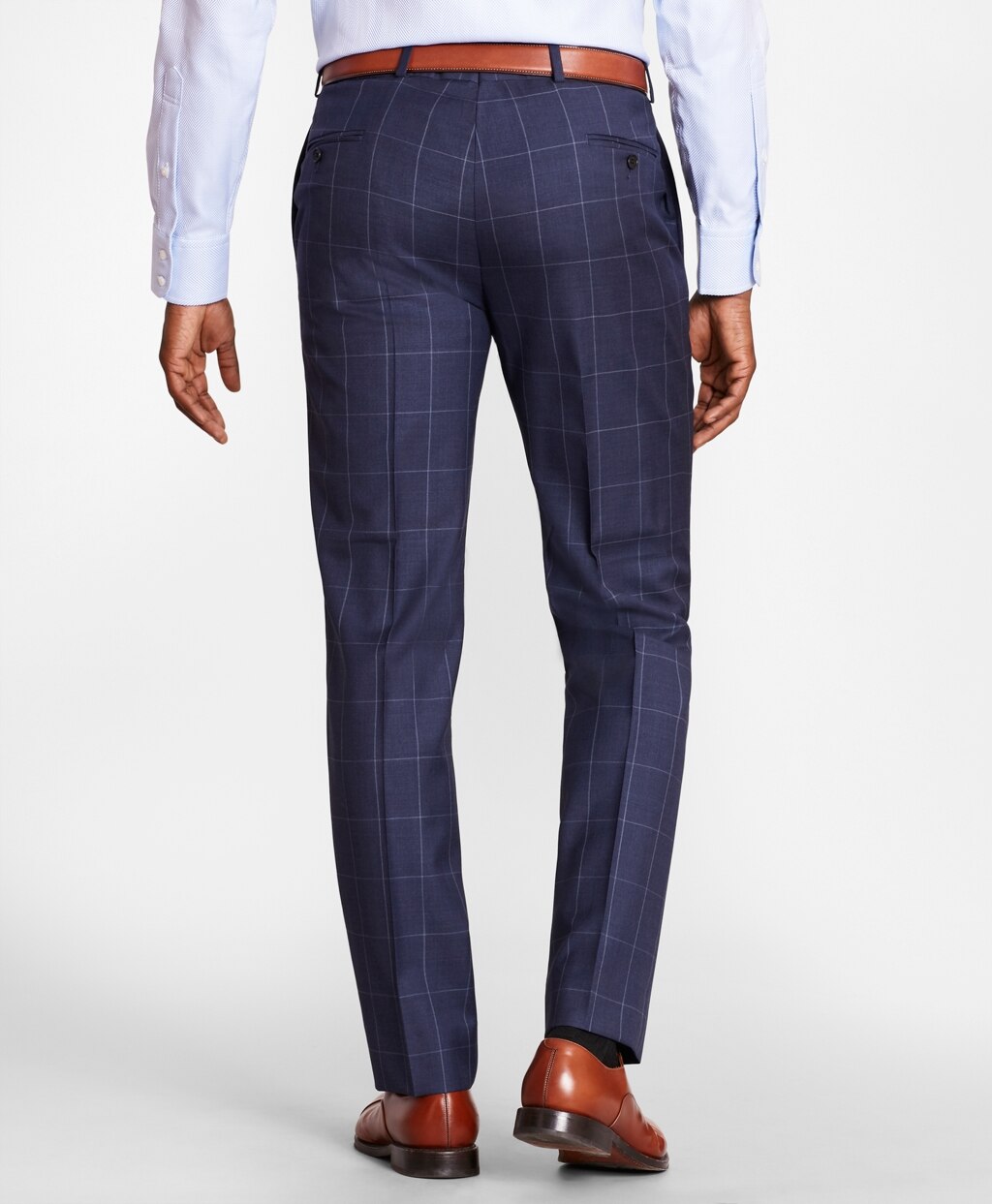 Brooks Brothers Men BrooksGate™ Regent-Fit Windowpane Wool Twill Suit Pants