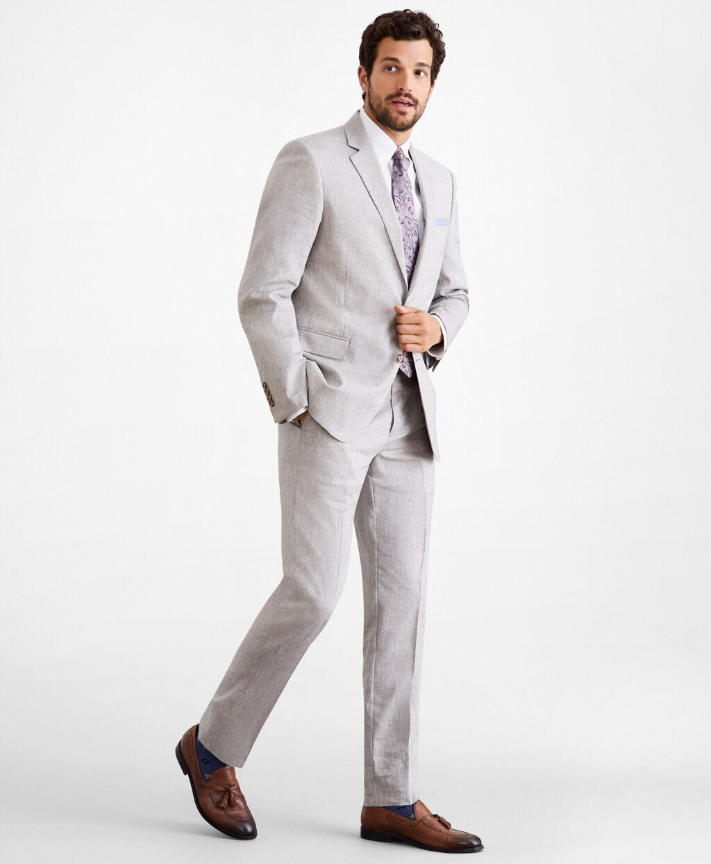Brooks Brothers Men Regent Fit Linen Blend 1818 Suit