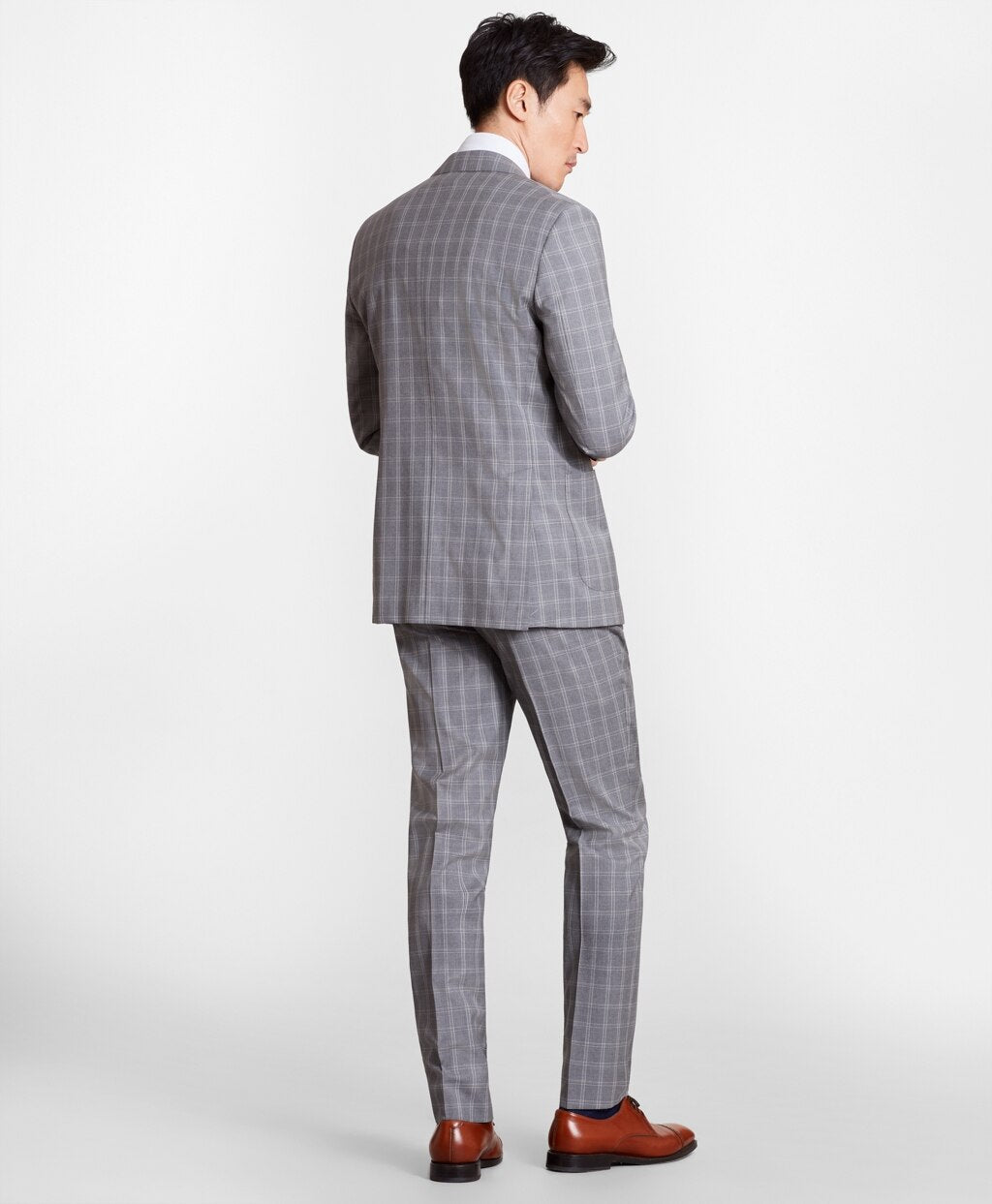 Brooks Brothers Men Regent Fit Three-Button Check 1818 Suit
