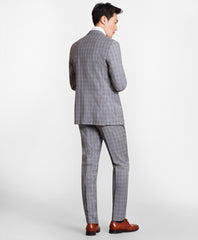Brooks Brothers Men Regent Fit Three-Button Check 1818 Suit