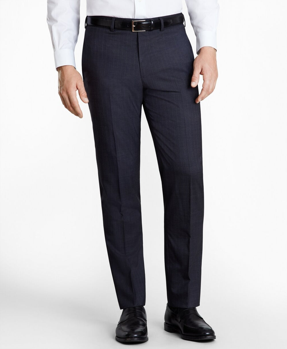 Brooks Brothers Men Regent Fit Double-Breasted Pinstripe 1818 Suit