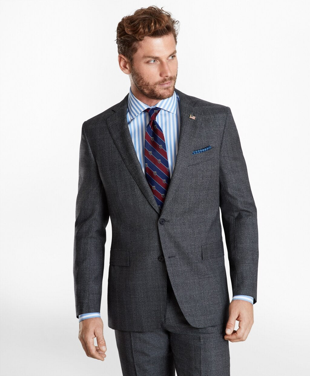 Brooks Brothers Men Regent Fit Glen Plaid 1818 Suit