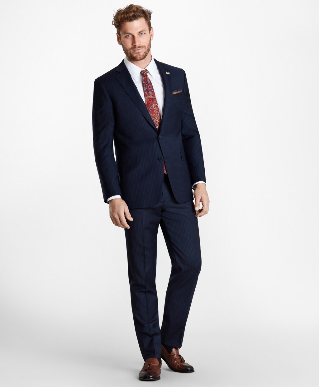 Brooks Brothers Men Regent Fit Pinstripe 1818 Suit