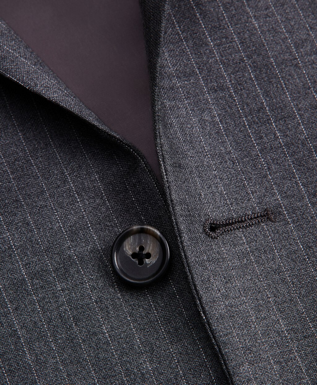Brooks Brothers Men Regent Fit Two-Button Grey Stripe 1818 Suit