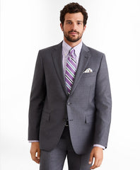 Brooks Brothers Men Regent Fit Two-Button Grey Stripe 1818 Suit