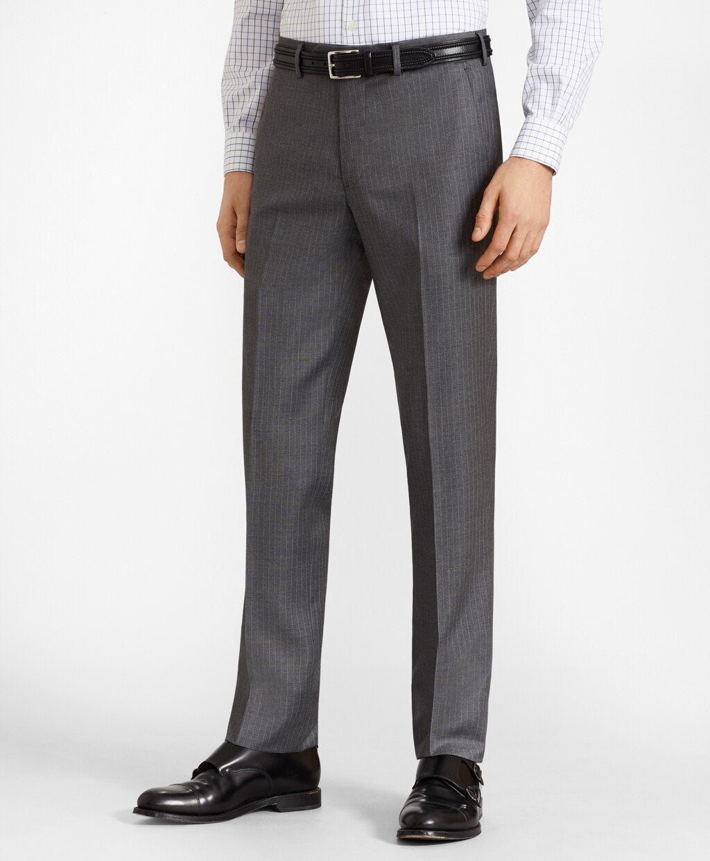 Brooks Brothers Men Milano Fit Two-Button Stripe 1818 Suit